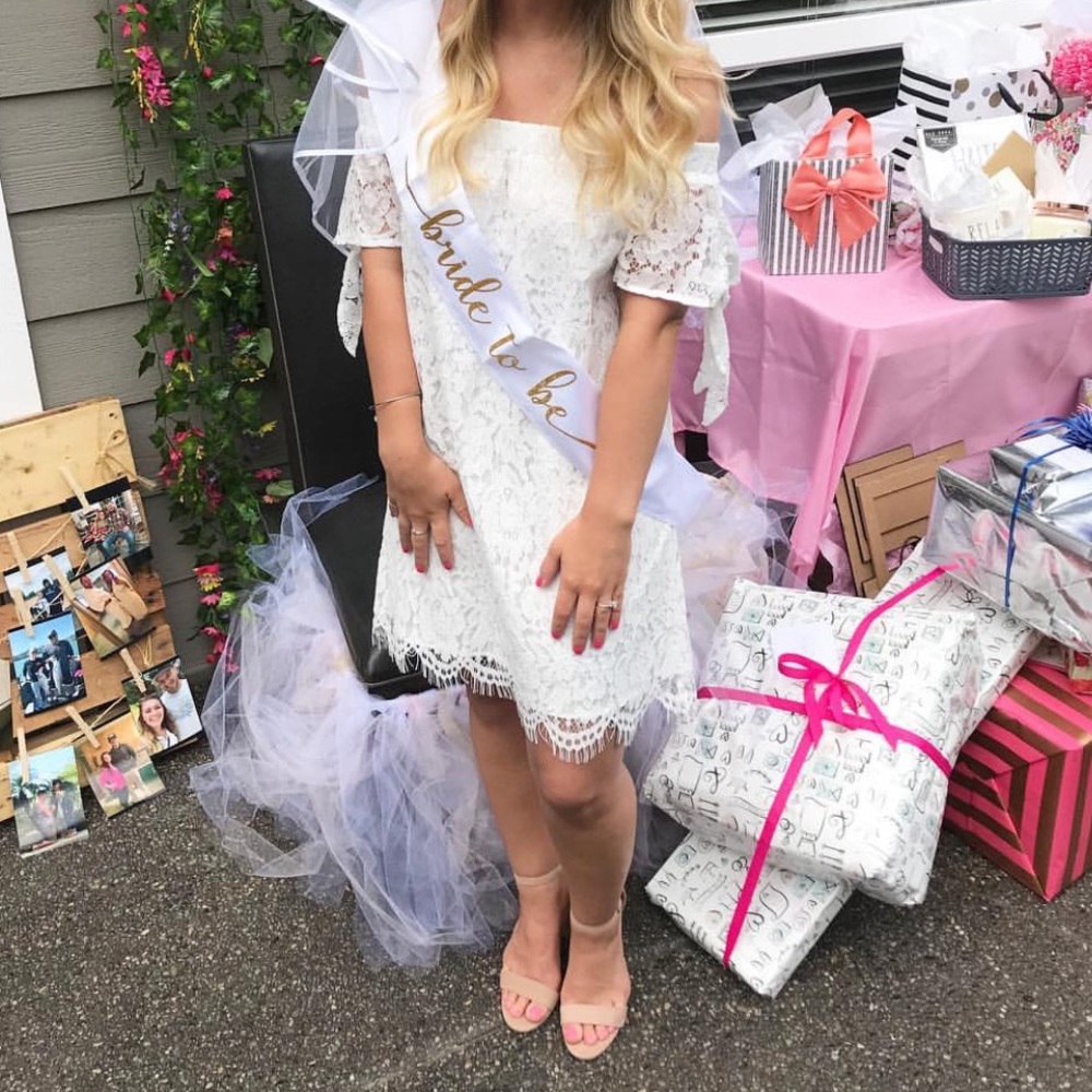 Cold shoulder White dress